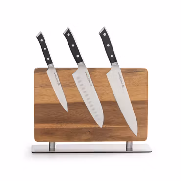 Knivblock i akacia med magnet | Markus Aujalay