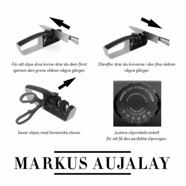 Kniv- och saxslip med justerbar slipvinkel | Markus Aujalay