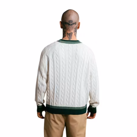 Cable Knit Varsity Golftröja – Heritage Edition | Bold Golf