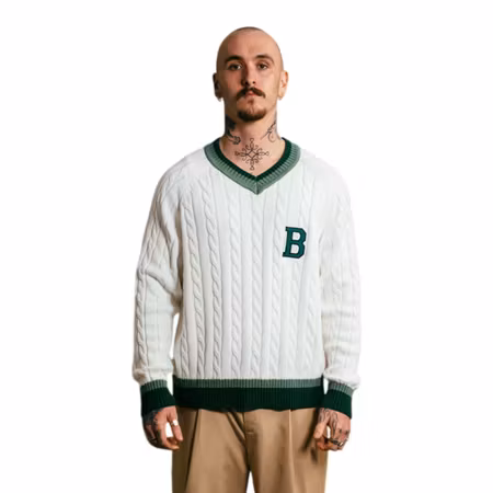 Cable Knit Varsity Golftröja – Heritage Edition | Bold Golf