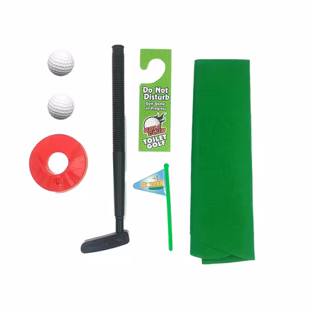 Toalettgolf med putter och golfmatta – roligt golfspel | Mad Monkey