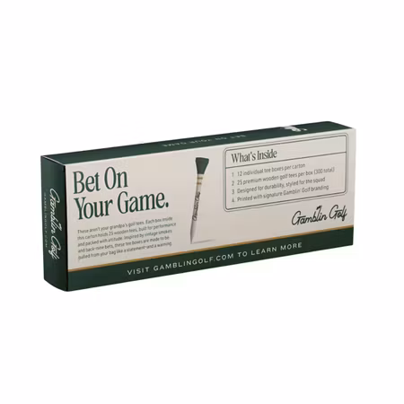 Gentleman’s Tee Box med 100 bambu-tees | Gamblin Golf