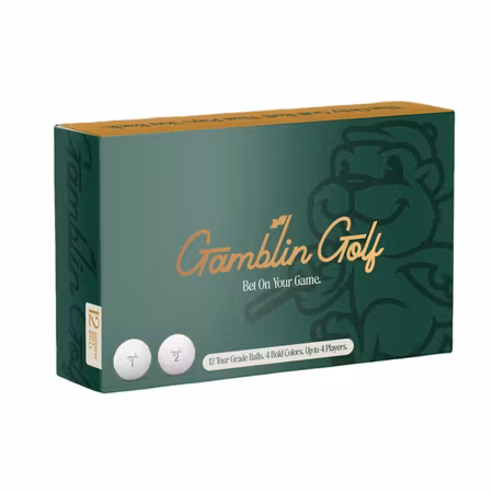 Golfbollar med vadslagningsspel för dam & herr - 12-pack | Gamblin´Golf