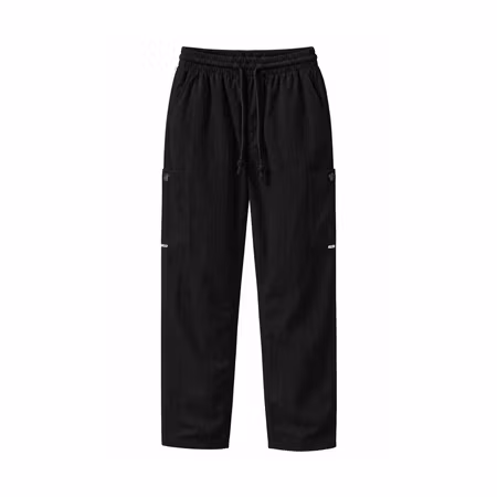 Svart byxa i 100% krinklad bomull - unisex | TK Design