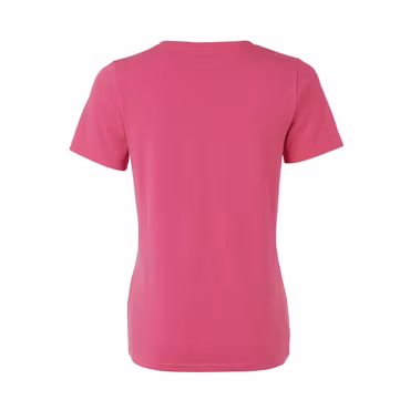 Figurnära V-ringad T-shirt i ekologisk bomull - Scarlet | South West