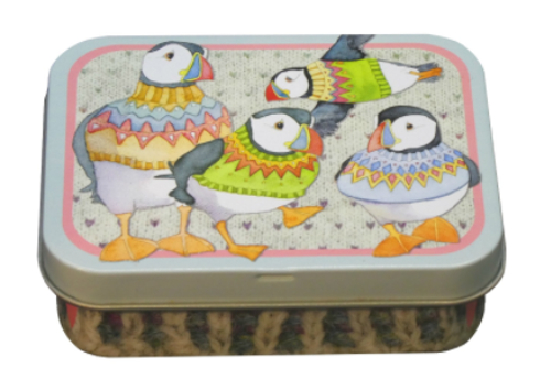 WOOLLY PUFFINS - MINI RECTANGULAR TIN (ASK)
