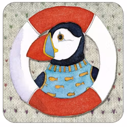 LIFE BUOY WOOLLY PUFFINS SINGLE COASTER (UNDERLÄGG)