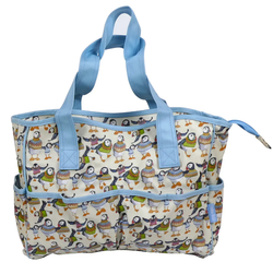 WOOLLY PUFFINS LARGE OILSKIN POCKET BAG (VÄSKA)