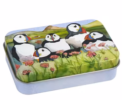 SEA THRIFT PUFFINS - MINI RECTANGULAR TIN (ASK)