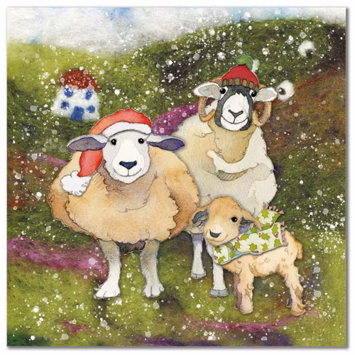 FELTED SHEEP CHRISTMAS (JULKORT)