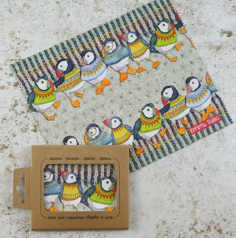 Woolly Puffins Lens Cloth (LINSDUK)