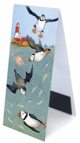 Diving Puffins Magnetic Bookmark (BOKMÄRKE - MAGNET)