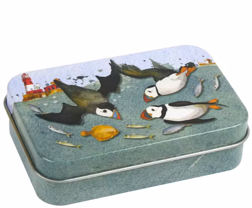 Diving Puffins Mini Rectangular Tin (ASK)