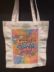 Good vibes handlenett - lages på bestilling