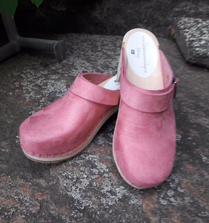 Rebecca Hög Med Vristrem i Rosa Nubuck