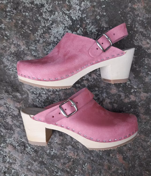 Rebecca Hög Med Vristrem i Rosa Nubuck