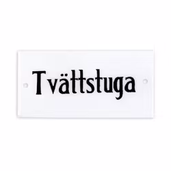 Emaljskylt "Tvättstuga"