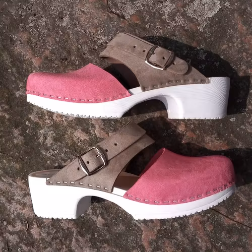 Ellen mjuk rosa & nougat med bakrem