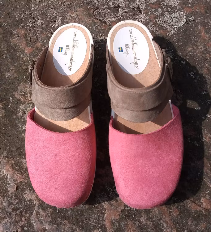 Ellen mjuk rosa & nougat med bakrem