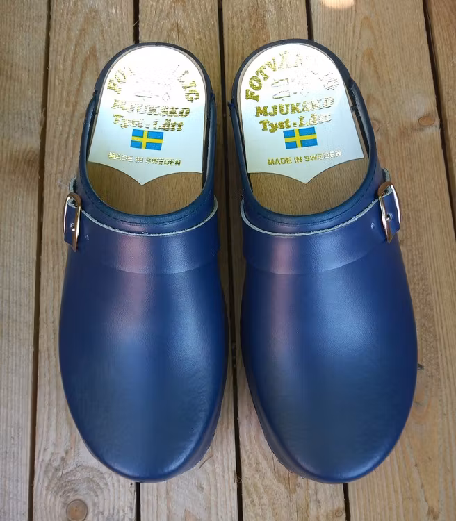 Mjuktoffel  Herr marinblå med spänne