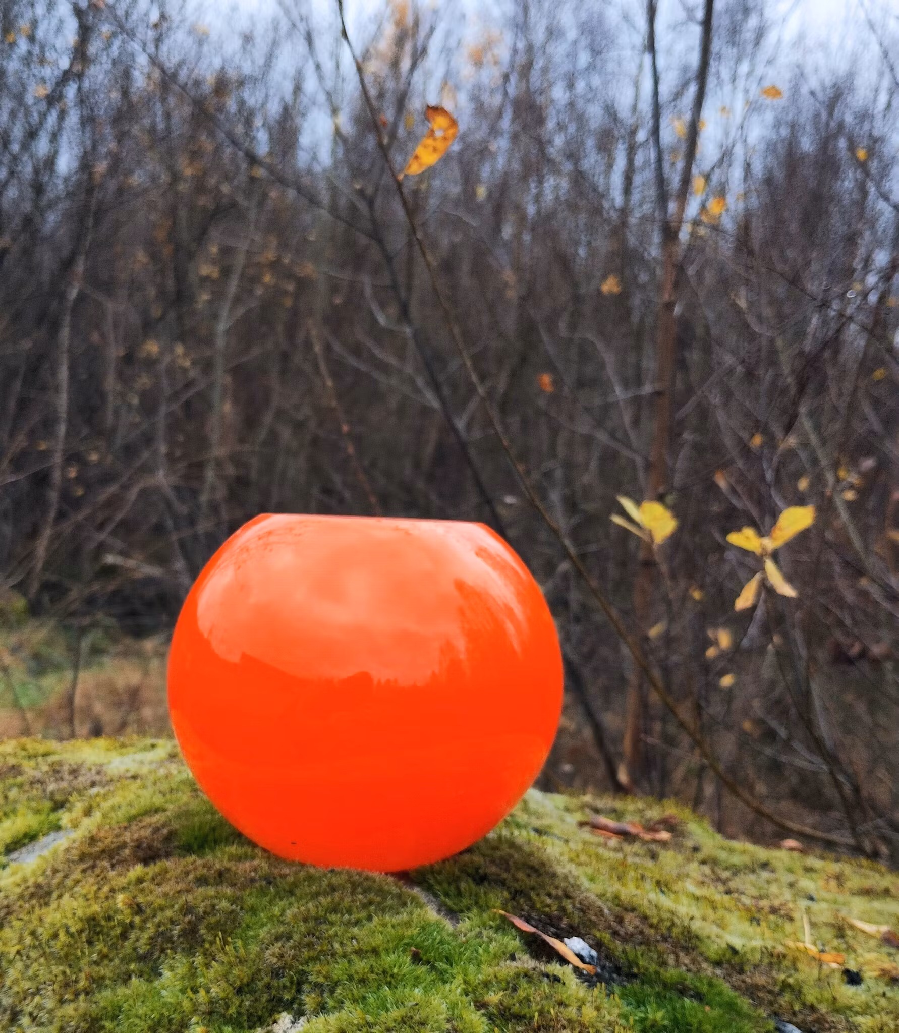 Orange retrovas eller ljusstake för värmeljus 11×13 cm