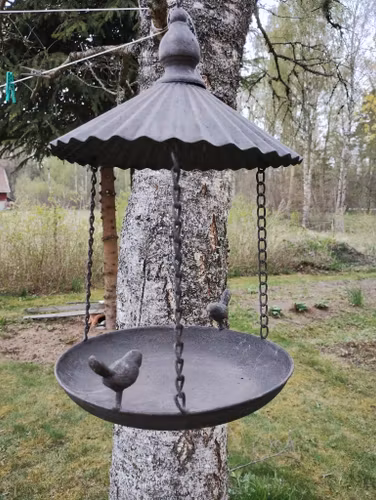 Fågelbad /matare i metall 🐦🐝🦋
