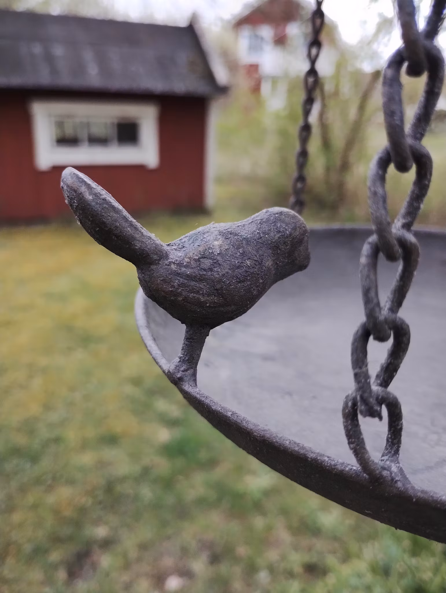 Fågelbad /matare i metall 🐦🐝🦋