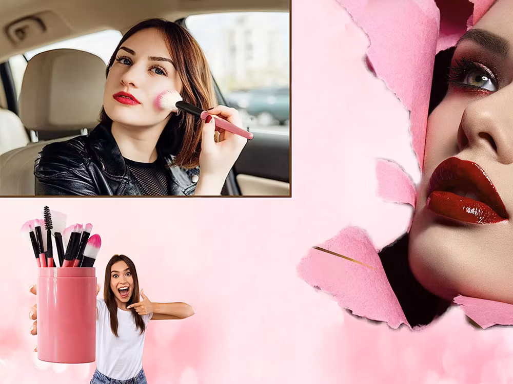 Makeupbørstesæt - Et sæt professionelle makeupbørster, 10 stk.