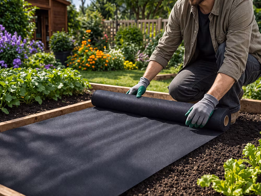 Marktäckväv 50g 1,5x10m – Ogräsduk svart | Agrotextil