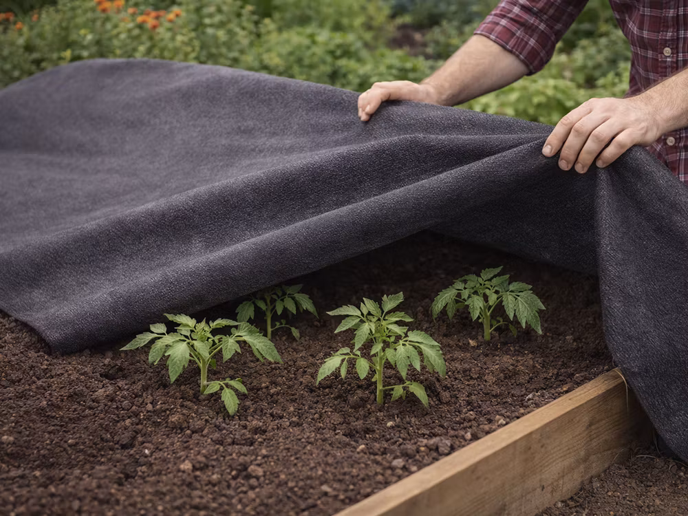 Marktäckväv 50g 1,5x10m – Ogräsduk svart | Agrotextil