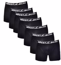 7 Pack Högstaberg Svarta Boxer Shorts-Kalsonger