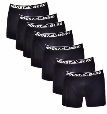 7 Pack Högstaberg Svarta Boxer Shorts-Kalsonger