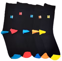 5 Par Exklusiva Herr strumpor svart färg