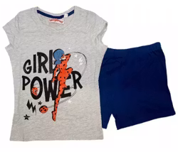 Ladybug and Black Cat kid är korta pyjamasar set