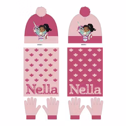 Nella babymössa, halsduk och vantar (46/48CM)