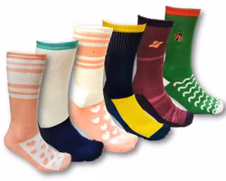 6 Par Tennis Strumpor Färgglada Storlek 36-40