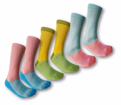 6 Par Tennis Strumpor Färgglada Storlek 36-40