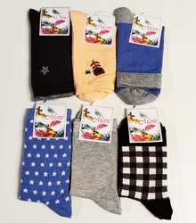 6 Par Dam Strumpor-Socks Storlek 35-38