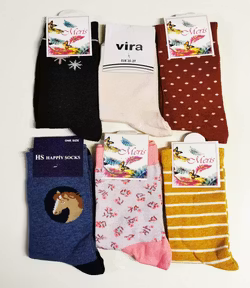 6 Par Dam Strumpor-Socks Storlek 35-38