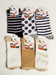 6 Par Dam Strumpor-Socks Storlek 35-38