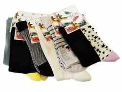 6 Par Dam Strumpor-Socks Storlek 35-38