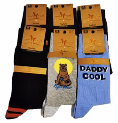 6 Par Herr Strumpor Storlek 40-45