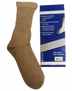 Diabetesstrumpor strl-40-46  Beige färg -Lös resår