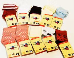 10 Par Barn-Baby strumpor 0-6 månad (14-16)