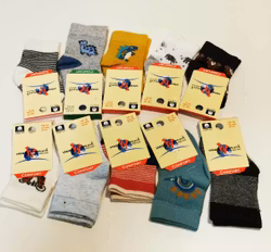 10 Par Barn-Baby strumpor 0-6 månad (14-16)