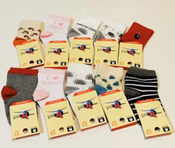 10 Par Barn-Baby strumpor 0-6 månad (14-16)