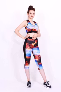 Träningskläder, Sport set -leggings -Bustier BH träningsset-tränings tights