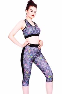 Gymkläder, Träningskläder, Sport set -leggings -Bustier BH -tränings tights