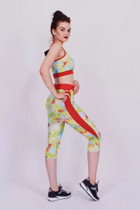 Träningsset, Träningskläder, Sport set -leggings -Bustier BH -tränings tights