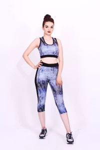 Träningskläder, Sport set -leggings -Bustier BH träningsset-tränings tights